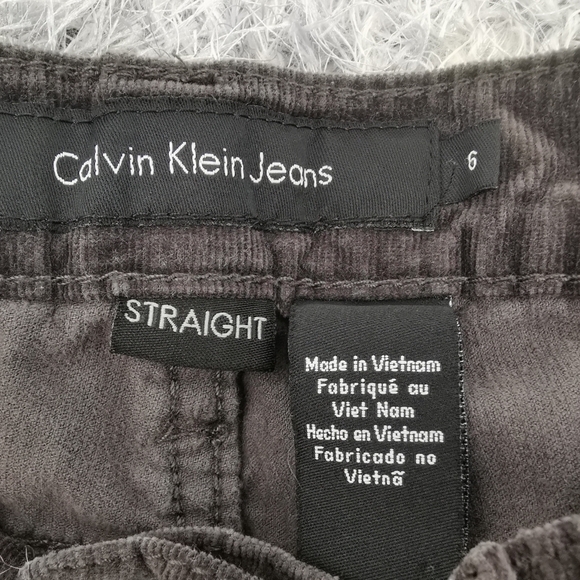 Calvin Klein EUC Jeans Womens 6 Corduroy Straight - Picture 8 of 10